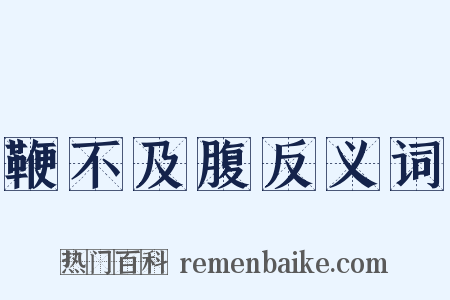 鞭不及腹反义词是什么意思的图片